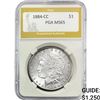 Image 1 : 1884-CC Morgan Silver Dollar PGA MS65