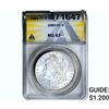 Image 1 : 1882-CC Morgan Silver Dollar ANACS MS62