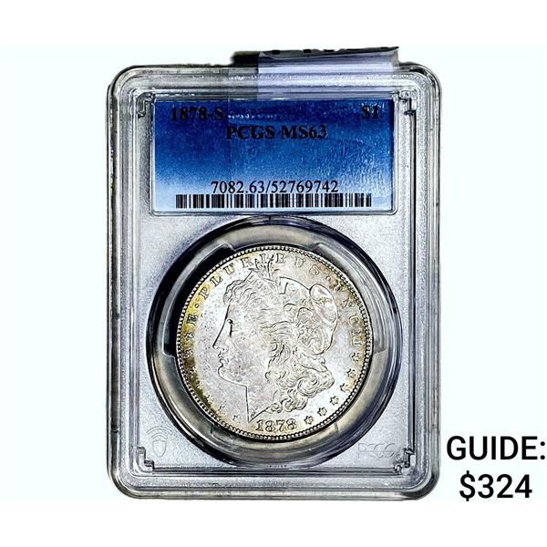1878-S Morgan Silver Dollar PCGS MS63