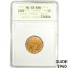 Image 1 : 1867 Indian Head Cent ANACS MS63 BRN
