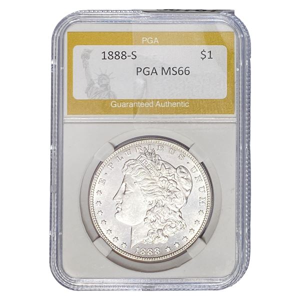 1888-S Morgan Silver Dollar PGA MS66