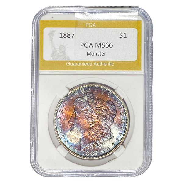 1887 Morgan Silver Dollar PGA MS66