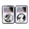 Image 1 : [2] 2012-S Silver Eagle NGC PF69 Reverse and Ultra Cameo