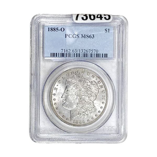 1885-O Morgan Silver Dollar PCGS MS63