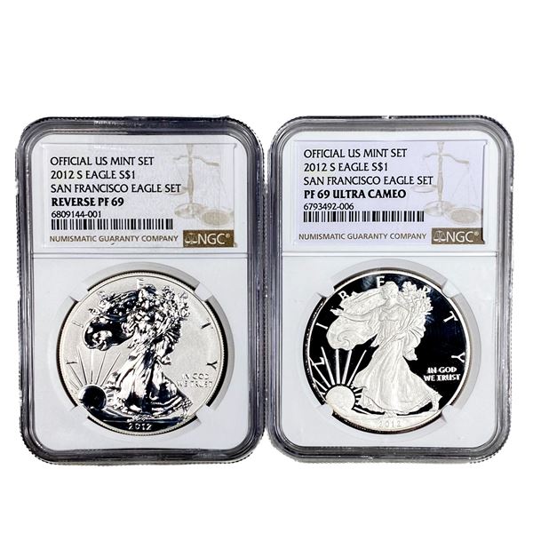 [2] 2012-S Silver Eagle NGC PF69 Reverse and Ultra Cameo