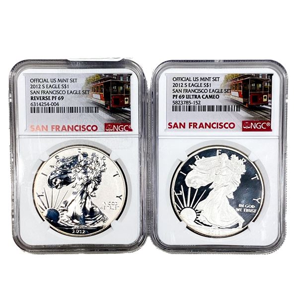 [2] 2012-S Silver Eagle NGC PF69 Reverse and Ultra Cameo