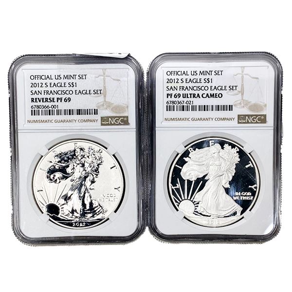 [2] 2012-S Silver Eagle NGC PF69 Reverse and Ultra Cameo