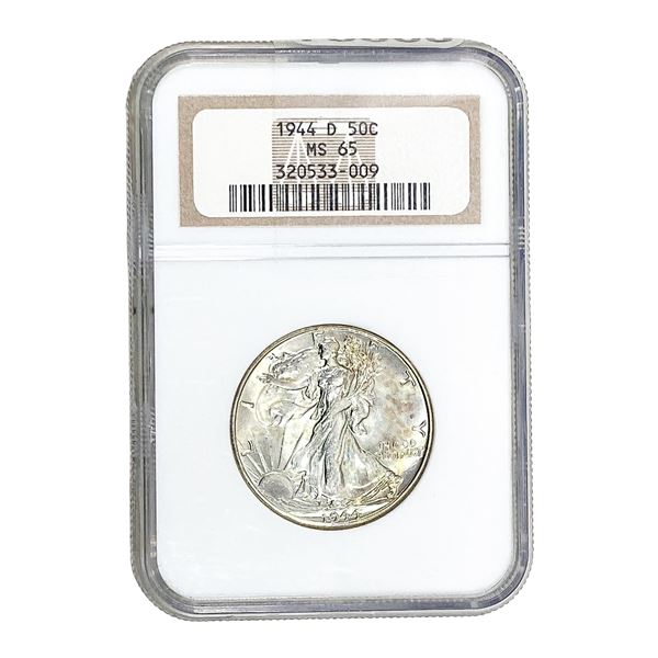 1944-D Walking Liberty Half Dollar NGC MS65