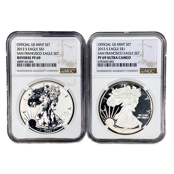 [2] 2012-S Silver Eagle NGC PF69 Reverse and Ultra Cameo