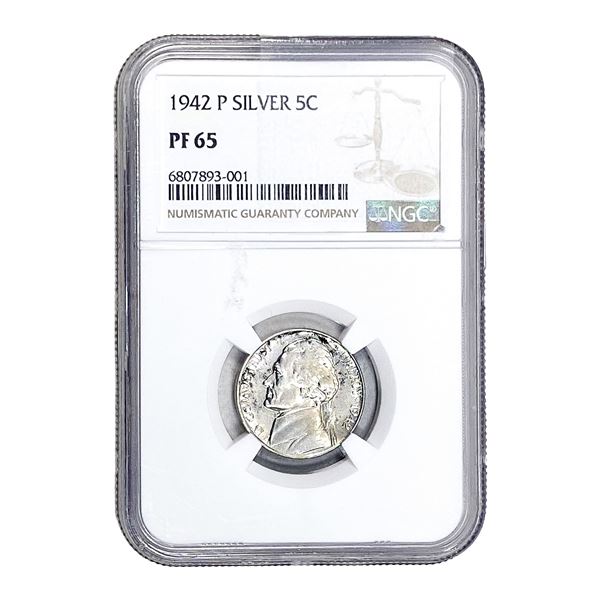 1942-P Jefferson Nickel NGC PF65 PL