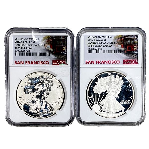 [2] 2012-S Silver Eagle NGC PF69 Reverse and Ultra Cameo