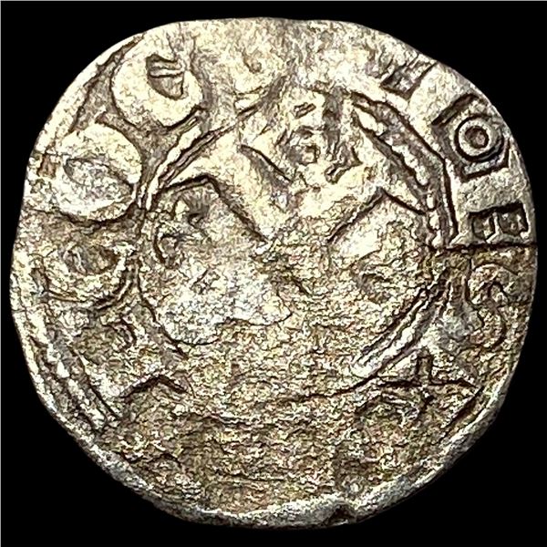 Crusades France Anjou SIlver Denier NEARLY UNCIRCULATED