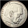 Image 1 : 1937-A Germany SIlver 5 Reichsmark CLOSELY UNCIRCULATED