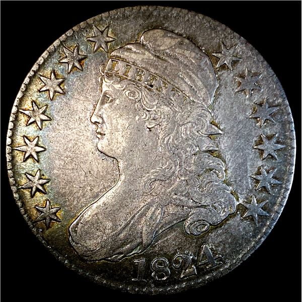 1824 Capped Bust Half Dollar NEARLY UNCIRCULATED