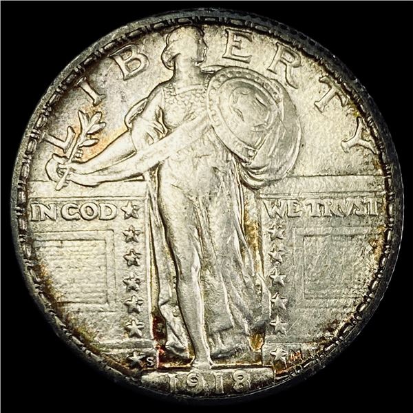 1918-S Silver Standing Liberty Quarter CLOSELY UNCIRCULATED
