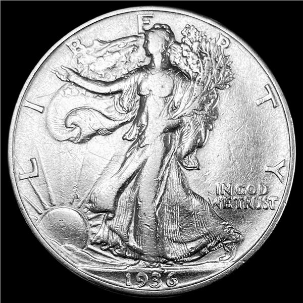 1936-D Silver Half Dollar NEARLY UNCIRCULATED