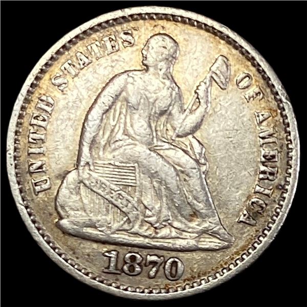 1870 Silver Half Dime CLOSELY UNCIRCULATED
