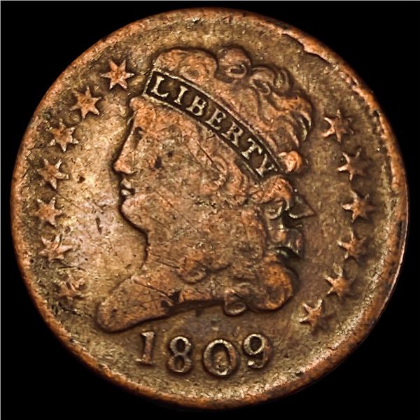 1809 Classic Head Half Cent LIGHTLY CIRCULATED