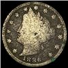 Image 1 : 1886 Liberty Head Nickel NICELY CIRCULATED