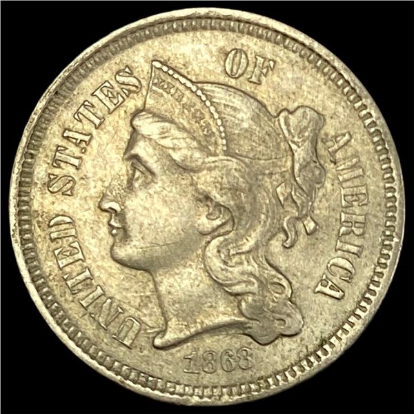 1868 Nickel Three-Cent Piece CLOSELY UNCIRCULATED