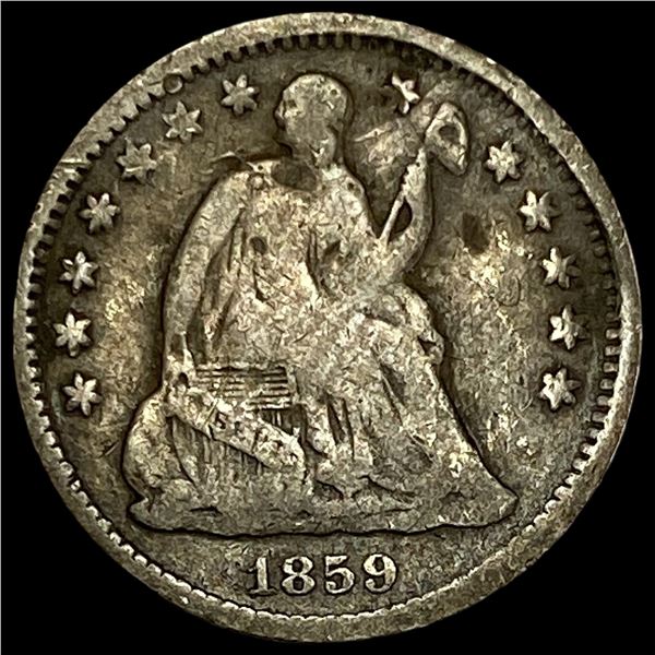 1859-O Silver Half Dime NEARLY UNCIRCULATED