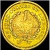 Image 2 : 1851 Gold $1 Type 1 HIGH GRADE
