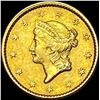 Image 1 : 1850 $1 Gold Dollar Liberty Type 1 CLOSELY UNCIRCULATED