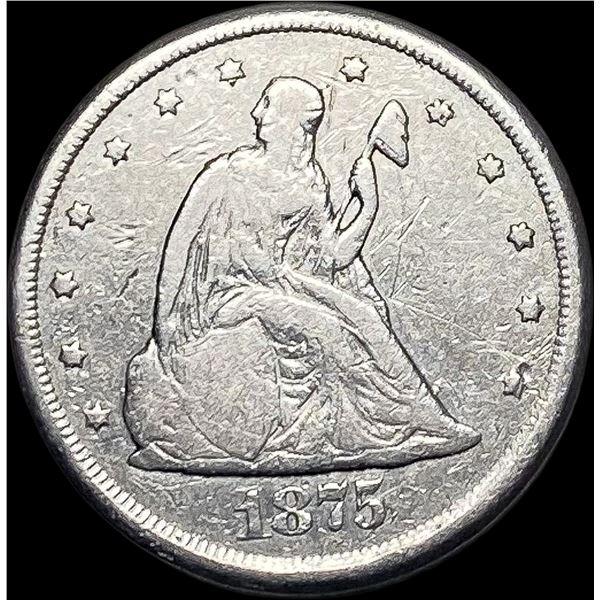 1875-CC Silver Twenty Cents NICELY CIRCULATED