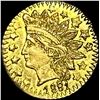 Image 1 : 1861 California Gold 1/4 Dollar HIGH GRADE