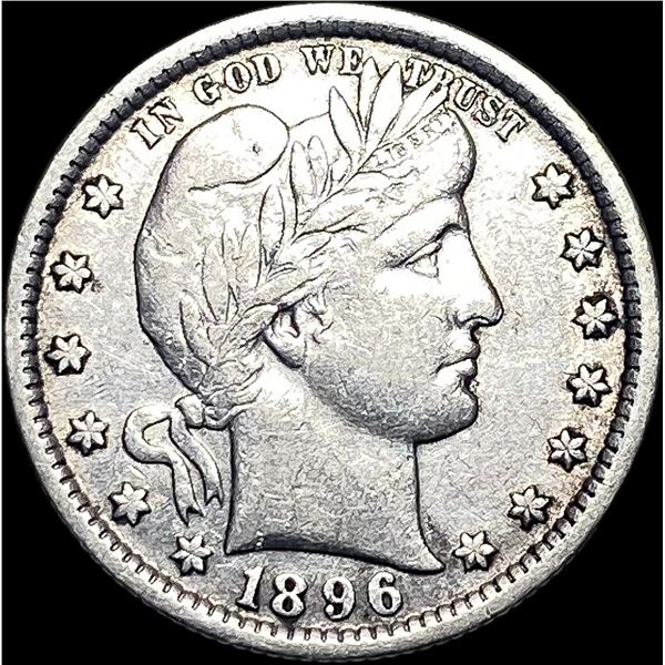 1896 Barber Silver Quarter NEARLY UNCIRCULATED