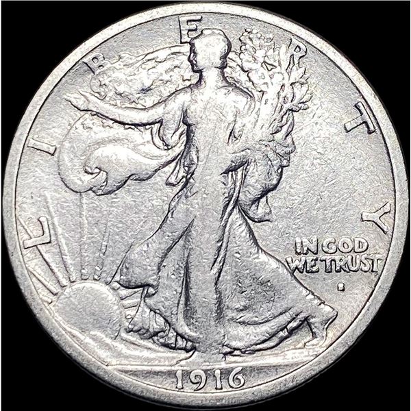 1916-S Walking Liberty Half Dollar LIGHT CIRC
