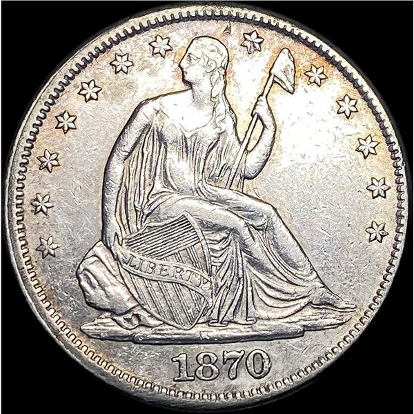 1870 Seated Liberty Half Dollar CLOSELY UNCIRCULATED