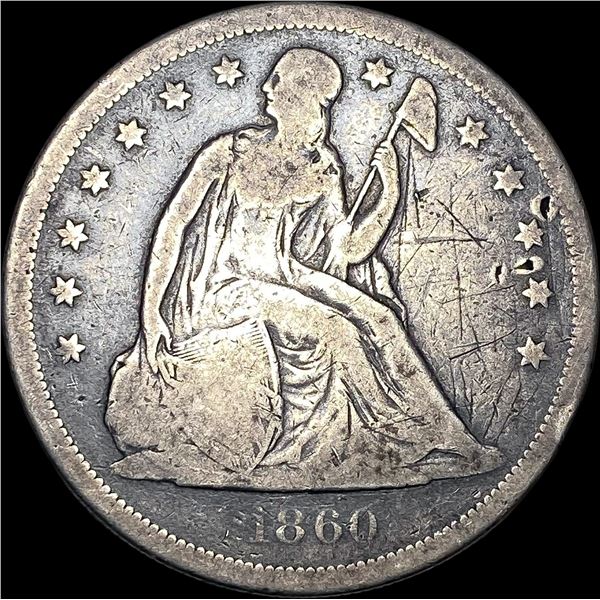 1860-O Seated Liberty Dollar NICELY CIRCULATED