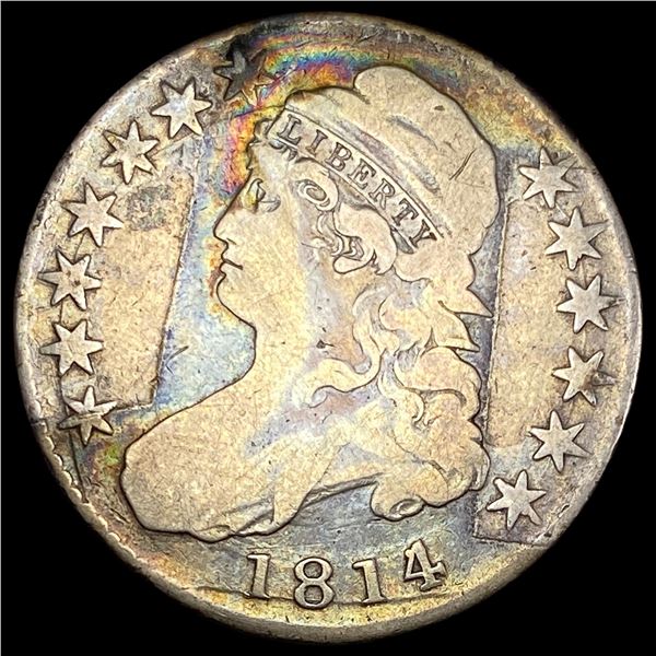 1814 Capped Bust Half Dollar LIGHTLY CIRCULATED