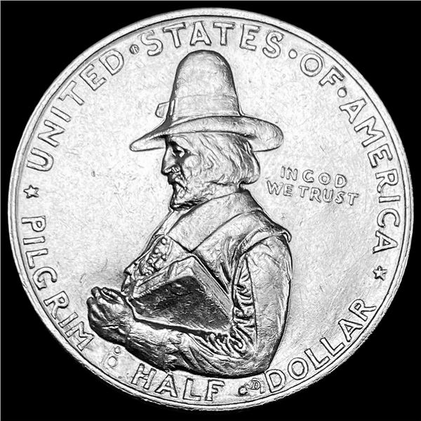 1920 Silver Pilgrim Half Dollar CLOSELY UNCIRCULATED