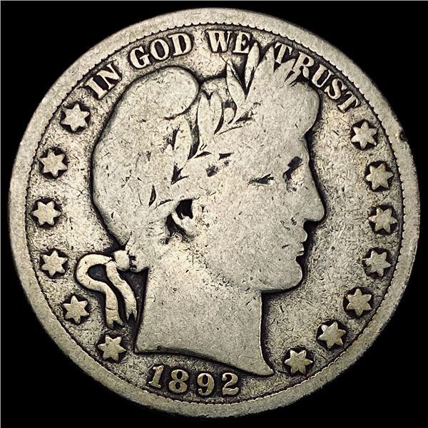 1892-S Silver Barber Half Dollar NICELY CIRCULATED