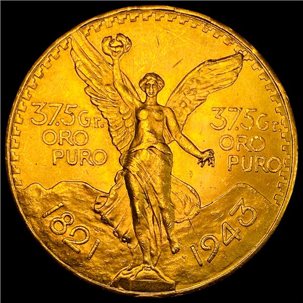 1943 Mexico 1.2057oz Gold 50 Pesos UNCIRCULATED