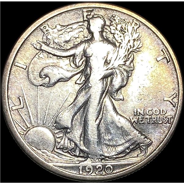 1920-D Silver Walking Liberty Half Dollar LIGHTLY CIRCULATED