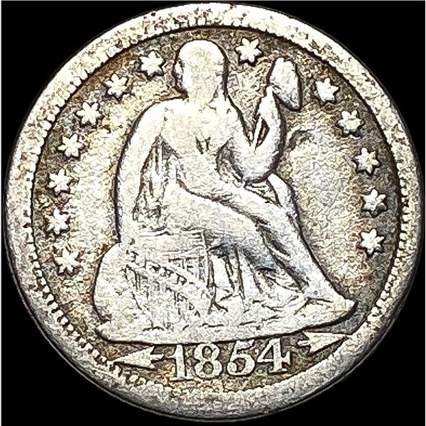 1854-O Silver Seated Liberty Dime NICELY CIRCULATED