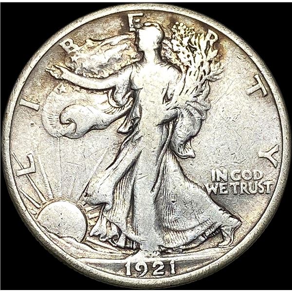 1921-D Silver Walking Liberty Half Dollar LIGHTLY CIRCULATED