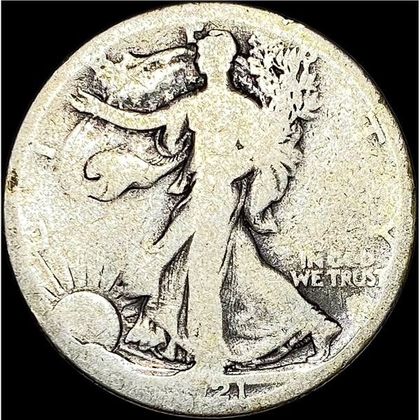 1921-S Silver Walking Liberty Half Dollar NICELY CIRCULATED