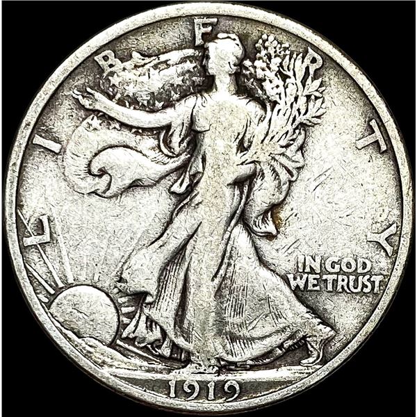 1919 Walking Liberty Half Dollar LIGHTLY CIRCULATED