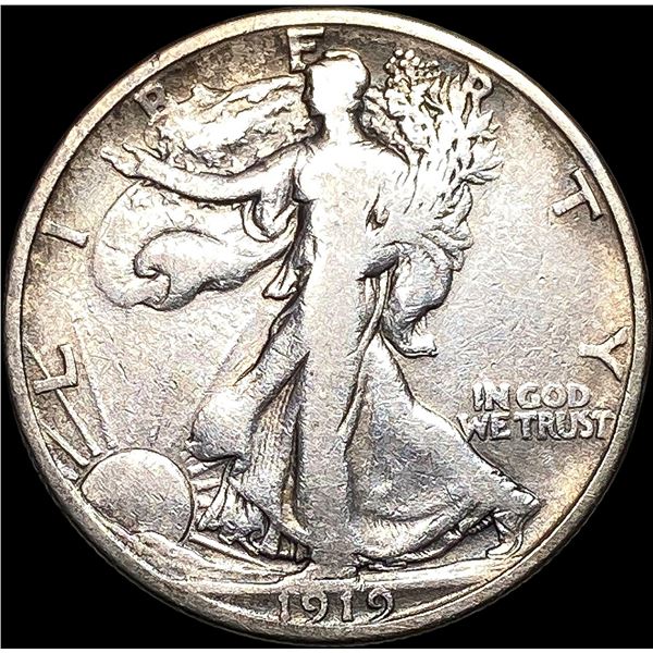 1919-S Silver Walking Liberty Half Dollar NICELY CIRCULATED