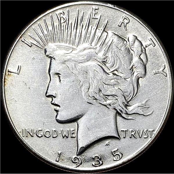 1935 Silver Peace Dollar CLOSELY UNCIRCULATED
