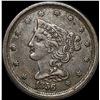 Image 1 : 1856 Braided Hair Half Cent CLOSELY  UNCIRCULATED