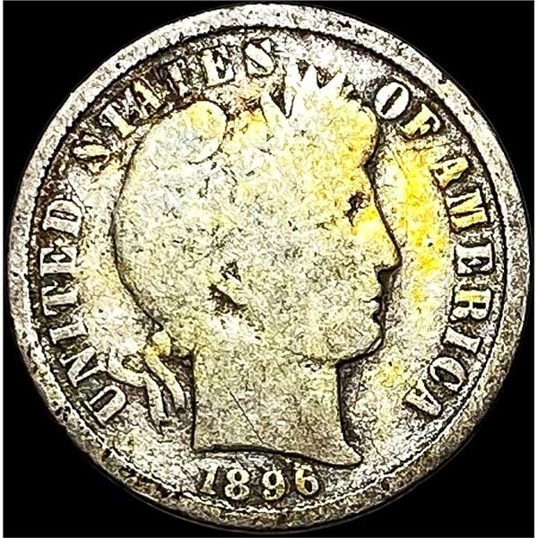 1896-S Silver Barber Dime NICELY CIRCULATED