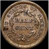 Image 2 : 1855 Braided Hair Half Cent CLOSELY  UNCIRCULATED