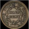 Image 2 : 1853 Braided Hair Half Cent CLOSELY UNCIRCULATED