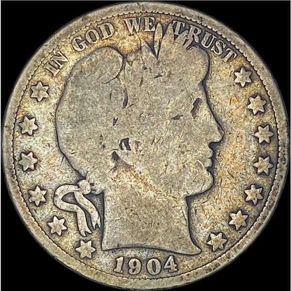 1904-S Silver Barber Half Dollar NICELY  CIRCULATED