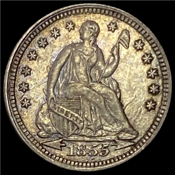 1855 Seated Liberty Half Dime NEARLY  UNCIRCULATED